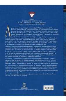 Image of Comentario Biblico De Matthew Henry
