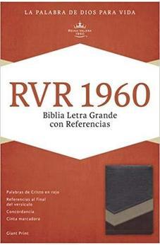 RVR 1960 Letra Grande Con Referencias  Marron Tostado/Bronceado,  Simil Piel
