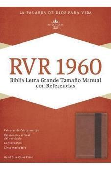 Biblia RVR 1960 Letra  Grande Tamano Manual Con Referencias  Cobre/Marron Profundo Simil Piel