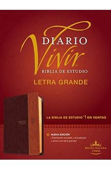 Biblia de estudio del diario vivir RVR60, letra grande (Letra Roja, SentiPiel, Café/Café claro)