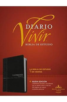 Biblia de estudio del diario vivir RVR60 (Letra Roja, SentiPiel, Negro/Ónice)