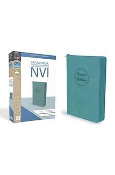 SANTA BIBLIA DE PREMIO Y REGALO NVI, LEATHERSOFT, AQUA CON CREMALLERA