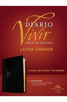 Biblia de estudio del diario vivir RVR60, letra grande (Letra Roja, SentiPiel, Negro/Ónice, Índice)