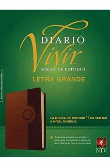 Biblia de estudio del diario vivir NTV, letra grande (Letra Roja, SentiPiel, Café/Café claro)