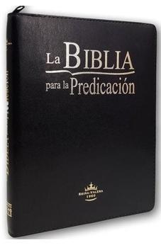 La Biblia para la Predicación RVR60 - Letra Grande, imitación cuero negro, indice, ziper, canto dorado