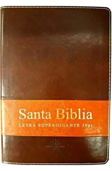 Biblia Letra Supergigante 19 puntos: RVR1960, imit. piel marrón con índice