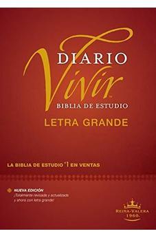 Biblia de estudio del diario vivir RVR60, letra grande (Letra Roja, Tapa dura)