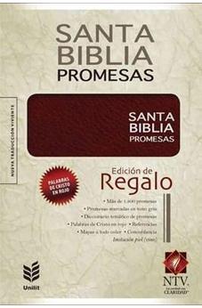 NTV Santa Biblia Promesas, Edicion de Regalo (imit. piel vino)