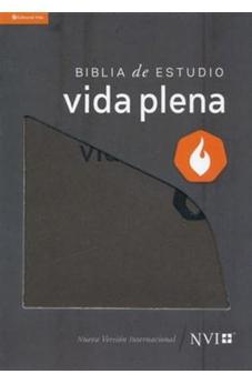 Biblia NVI de Estudio Vida Plena Piel Negro