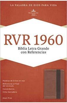 Biblia RVR 1960 Letra Grande Con Referencias  Cobre/Marron Profundo Si­mil Piel