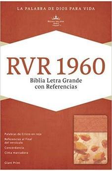 Biblia RVR 1960 Letra Grande Con Referencias  Damasco/Coral Si­mil Piel