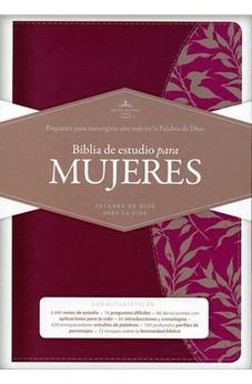 RVR 1960 Biblia De Estudio Para Mujer Vinotinto/Fucsia Símil Piel Con Índice 9781433613944