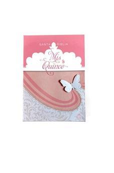 RVR 1960 Biblia Edicion Mis Quince Rosa Y Blanco Simil Piel