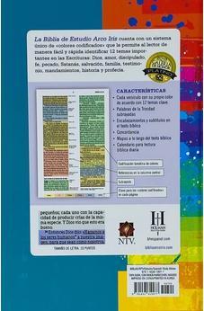 Image of NTV Biblia de Estudio Arco Iris, multicolor tapa dura con índice