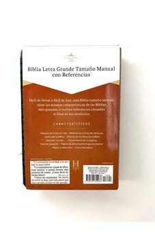 Image of Biblia RVR 1960 Letra  Grande Tamano Manual Con Referencias  Habano/Verde Oscuro Similpiel