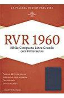 RVR 1960 Biblia Compacta Lg Con Referencias Azul Zafiro Imitacion Piel