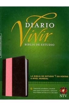 NTV: Biblia De Estudio Diario Vivir - Sentipiel Rosa/Café