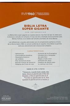 Biblia RVR 1960 Letra Super Gigante Marrón, Símil Piel Con Índice Y Solapa Con Imán 9781535902564