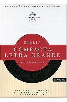 RVR 1960 Biblia Compacta Letra Grande Con Referencias, Negro 9781586408527