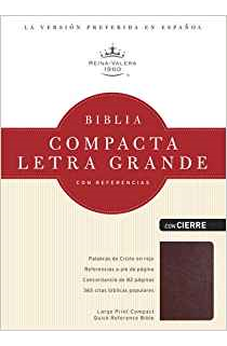 RVR 1960 Biblia Compacta Lg Con Referencias Borgona Imitacion Piel