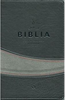 Biblia RVR 1960 Tamaño 065C Duo-Tono Gris-Negro