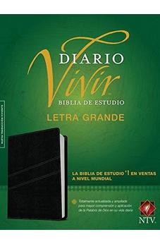 Biblia de estudio del diario vivir NTV, letra grande (Letra Roja, SentiPiel, Negro)