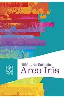 Biblia NTV De Estudio Arco Iris Caleidoscopio Sobre Kaki Simil Piel